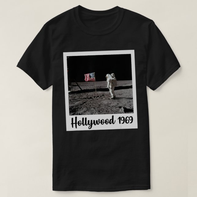 Fake Moon Landing Hollywood LA Conspiracy Lies Fun T-Shirt (Design vorne)