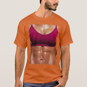 Fake Muskel Frauen Fitness Weibliche Körperorgane T-Shirt
