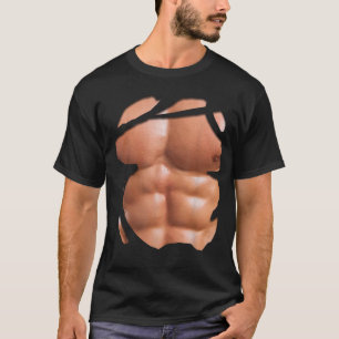 Fake Muskel unter Kleidung Shirt Brustkorb Sixpack