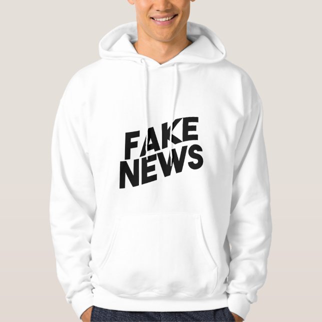 Fake-Nachrichten-moderne Posten-Wahrheit Hoodie (Vorderseite)