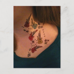 Fake Neck Tattoo Postcard Postkarte