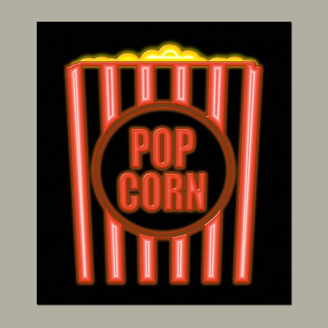 Fake Neon Popcorn Sign Poster (Von Creator hochgeladen)