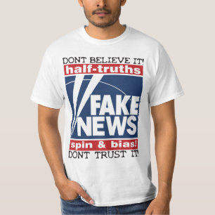 Fake News: 1/2 Wahrheiten, Spin & Bias Männer T -  T-Shirt