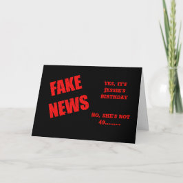 FAKE NEWS 50. Geburtstagskarte Karte