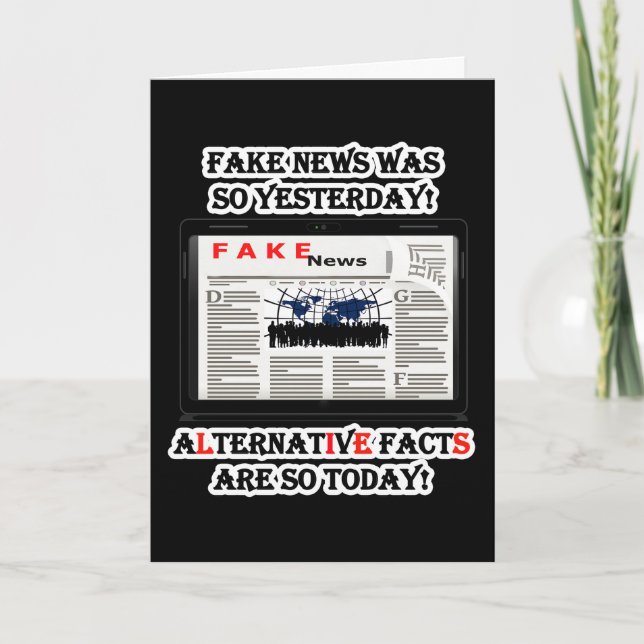 Fake News Alternative Fakten Geburtstagskarte Karte (Vorderseite)