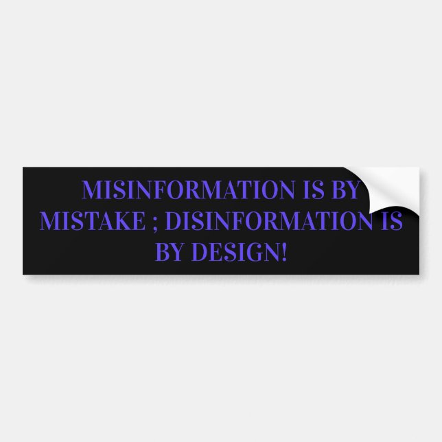 FAKE NEWS DISINFORMATION AUTOAUFKLEBER (Vorne)