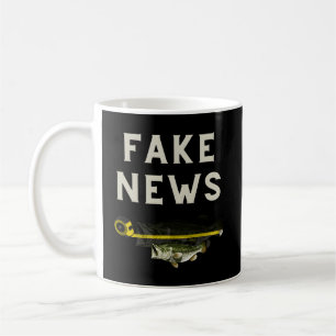Fake News Große Mouth Bass Fischen Kaffeetasse