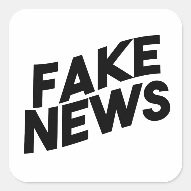 Fake News modische Post Truth Quadratischer Aufkleber (Vorderseite)