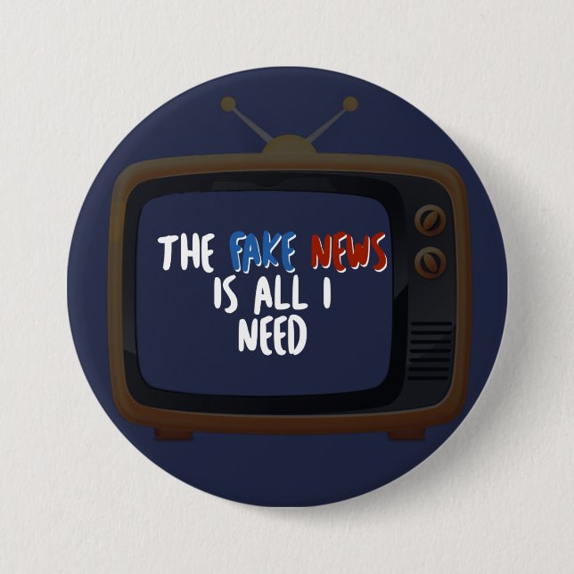Fake News Politischer Protest Funny Button (Vorderseite)