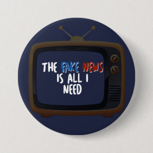 Fake News Politischer Protest Funny Button