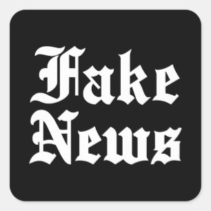 Fake News Quadratischer Aufkleber