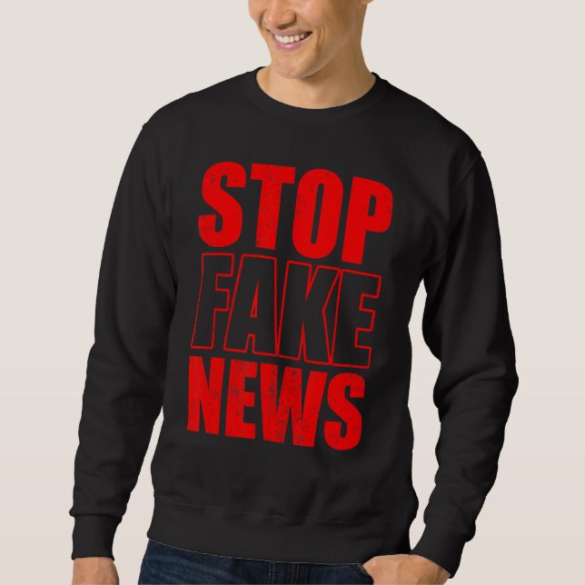 Fake News Rights Journalism Press Sweatshirt (Vorderseite)