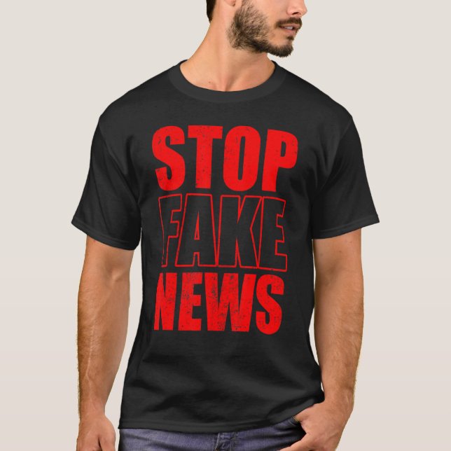 Fake News Rights Journalism Press T-Shirt (Vorderseite)