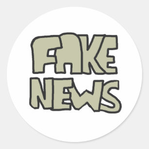 Fake News Runder Aufkleber