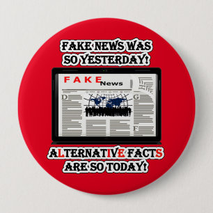 Fake News und Alternative Fakten große Round-Butto Button