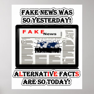 Fake News und alternative Fakten Wert Poster Papie