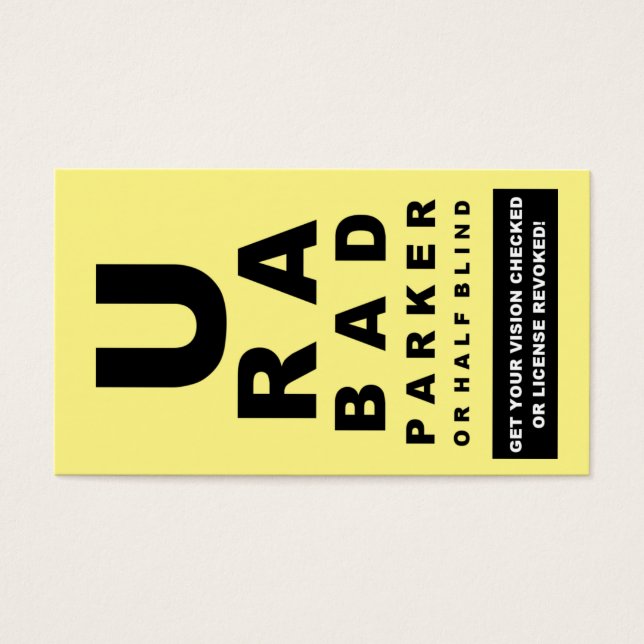 Fake Parking Ticket Sonnige Verletzung (Vorderseite)