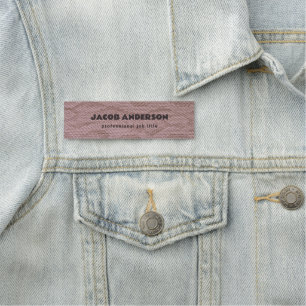 Fake Pink Snakeskin Name Tag Namensschild