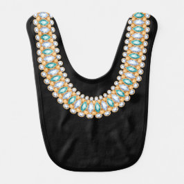 Fake Ruby Diamonds Necklace Funny Baby Bib Babylätzchen