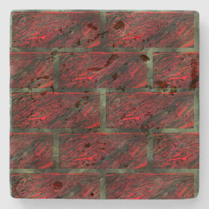 Fake schmutzige Ziegelwand oder Fliesen simulieren Steinuntersetzer