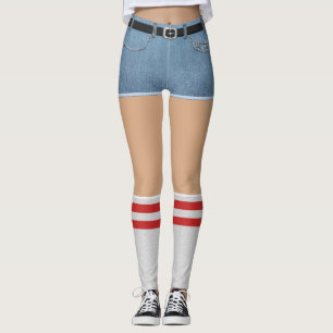 Fake Shorts und Socken Leggings