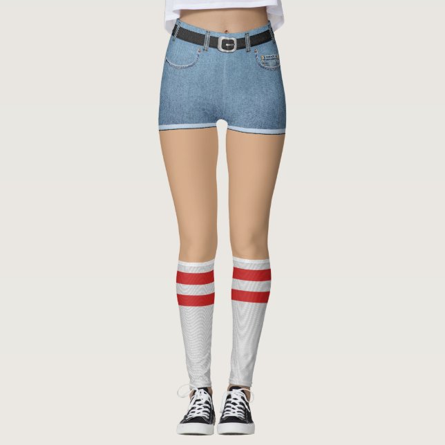 Fake Shorts und Socken Leggings (Vorderseite)