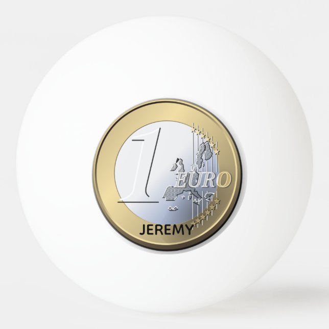Fake Silver Euro Coin Tischtennisball (Vorderseite)