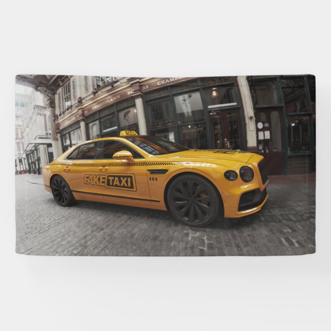 Fake Taxi Bentley Flying Spur Banner (Horizontal)