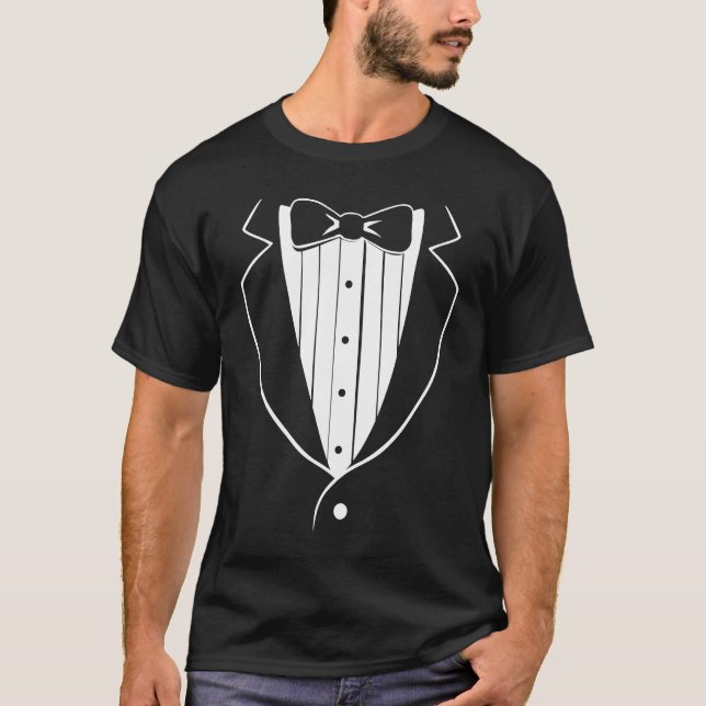 Fake Tuxedo White Halloween Costume T-Shirt (Vorderseite)