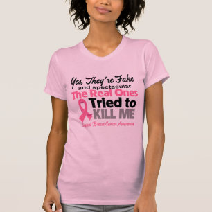 Fake und Spectacular - Brustkrebs T-Shirt