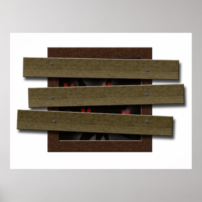 Fake verlegt Fenster Halloween Spuk House Poster (Vorne)