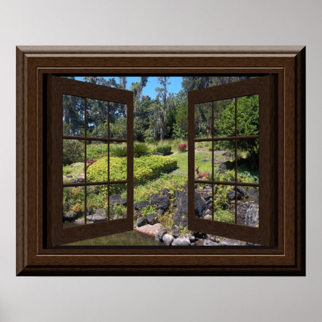 Fake Window Poster Friedlich Landschaft Zen (Vorne)