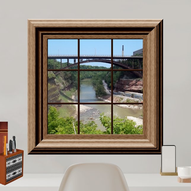Fake Window Poster River Bridge Relaxen (Von Creator hochgeladen)