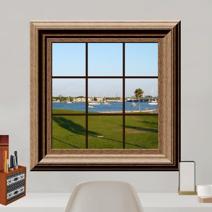 Fake Window Poster Sailboats St. Augustine Florida