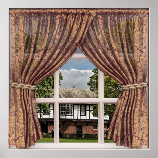 Fake Window View of English Hütten Poster (Vorne)