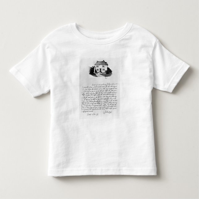 Faksimile des Buchstaben Haus herein Kleinkind T-shirt (Vorderseite)