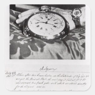 Faksimile des Pocket Chronometers Quadratischer Aufkleber