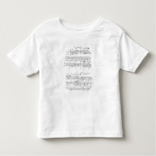 Faksimile einer Seite von Musik Kleinkind T-shirt