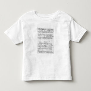 Faksimile einer Seite von Musik Kleinkind T-shirt