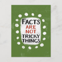Fakten sind nicht komplizierte Dinge Postkarte