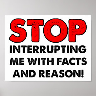 Fakten und Reason Funny Poster