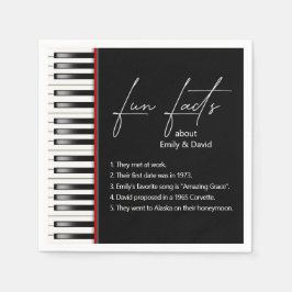 Fakten zum Hochzeitspiano Keyboard Fun Serviette