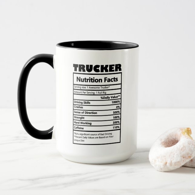 Fakten zur niedlichen LKW-Arbeit Tasse (Mit Donut)
