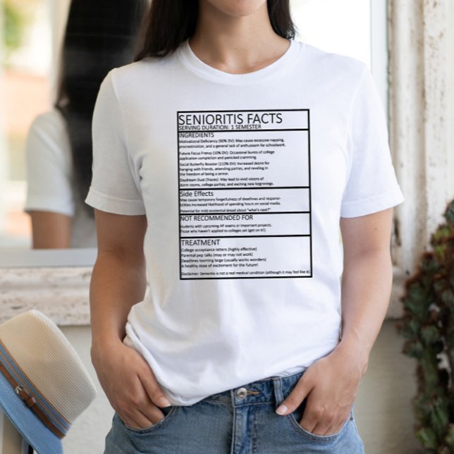 Fakten zur Senioritis/Abschluss T-Shirt (Von Creator hochgeladen)