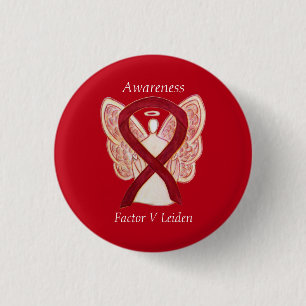 Faktor V Leiden Bewusstsein Ribbon Custom Angel Bu Button