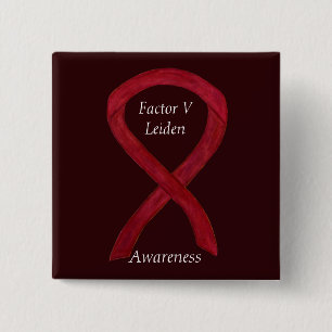 Faktor V Leiden Bewusstsein Ribbon Custom Button