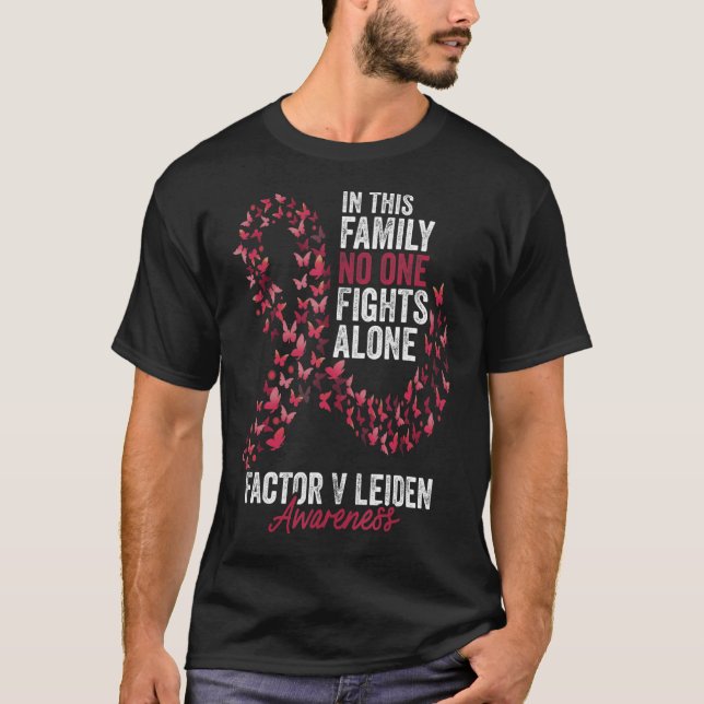 Faktor V Leiden Sensibilisierungsmonat Butterflies T-Shirt (Vorderseite)