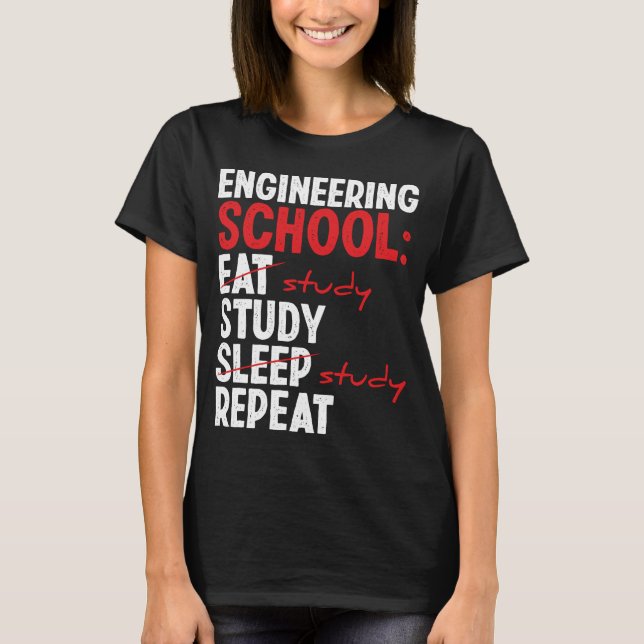 Fakultät für Ingenieurwissenschaften der Uni Funny T-Shirt (Vorderseite)