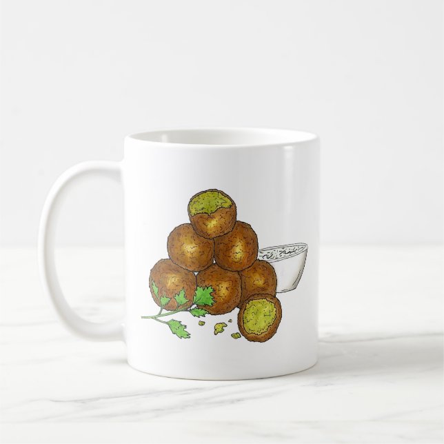 Falafel Balls Mittlerer Osten Chickpeas Ägypter Kaffeetasse (Links)