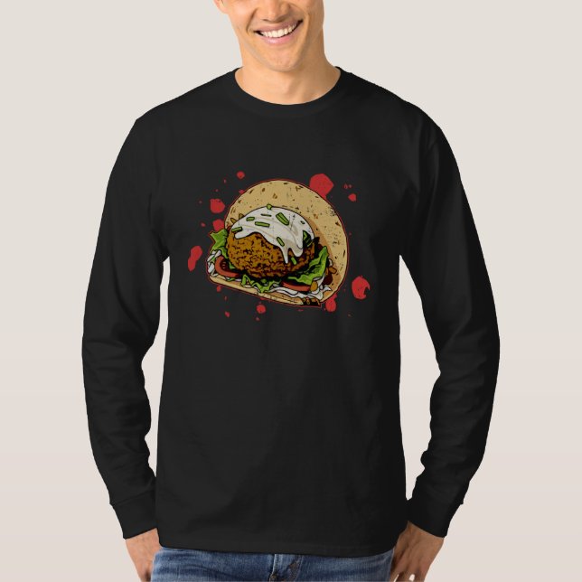 Falafel Chef Levantine Food Hummus Arabic Cuisine T-Shirt (Vorderseite)